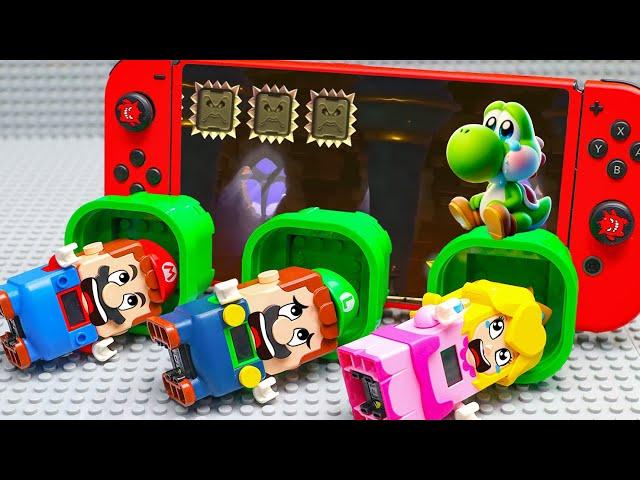 Lego Mario, Luigi and Peach enter the Nintendo Switch to save Yoshi. What's their plan? Mario Story