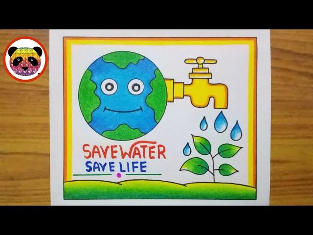 World Water Day Drawing / Save Water Save Life Drawing / Save Water Save Earth Drawing