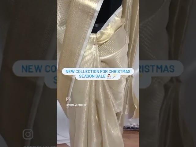  Exclusive Tissue silk sarees collection arrived for Christmas season sale #grab the collection