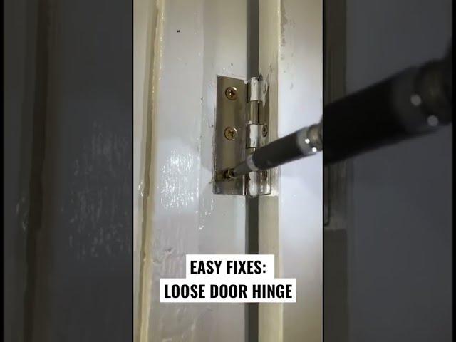 QUICKLY FIX LOOSE DOOR HINGE #howto #homerepair #repair