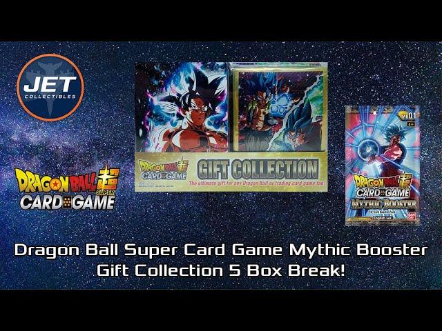 Dragon Ball Super Card Game Mythic Booster Gift Collection 5 Box Break!