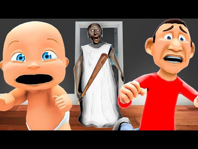 Baby and Daddy Escape EVIL GRANNY!