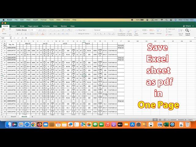 How to save excel sheet as pdf without cutting off on mac