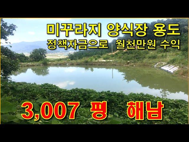 해남 임야와 답  3,007평, 기존 양식장 하다 그만둔 땅, 도로/전기 땅안에, 염소 등의 가축사육도 가능. 양식장 가능