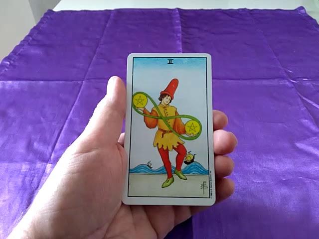 Two of pentacles Tarot card meaning.