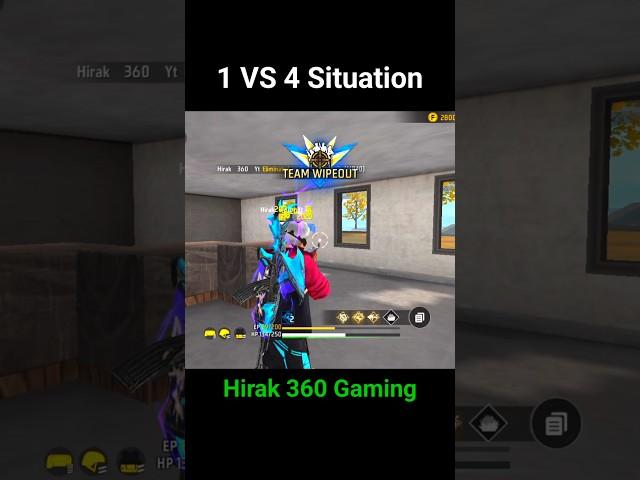 1 VS 4 Situation Free Fire  #shorts #freefire
