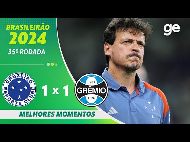 CRUZEIRO 1 X 1 GRÊMIO | MELHORES MOMENTOS | 35ª RODADA BRASILEIRÃO 2024 | ge.globo