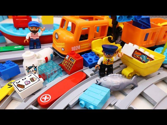 Satisfying Building Blocks Train & Cargo Ship ASMR Unboxing and Review