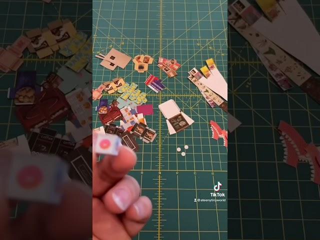 Teeny tiny things for the coffee house miniature kit. #miniatures #crafts #papercraft #dollhouse