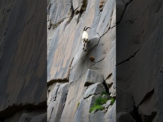 This Goat Has NO FEAR!  Watch It Climb! #wildlife #mountains #goat #animals #naturephotography