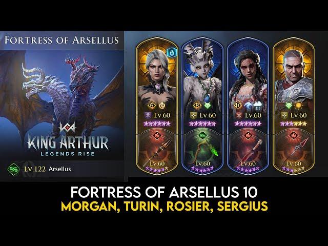 Arsellus 10 vs Morgan, Turin, Rosier, Sergius | King Arthur Legends Rise Guide