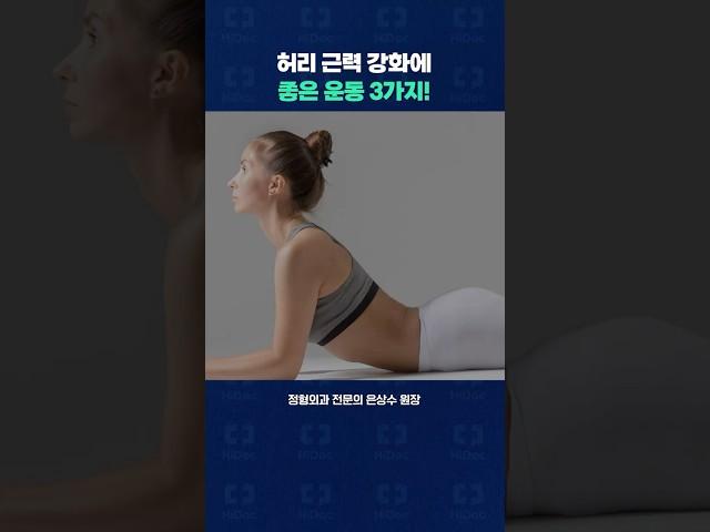 허리 근력 강화에 좋은 운동 3가지!