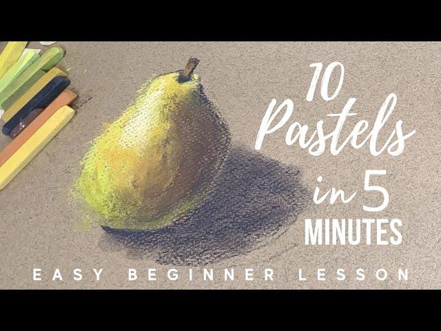 EASY Beginner Pastel Painting Tutorial - 10 Pastels in Only 5 Minutes!