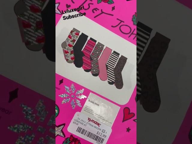 Betsey Johnson Socks To Wear with your bag #betseyjohnson #santatellme giftsforher #lvluxegirl