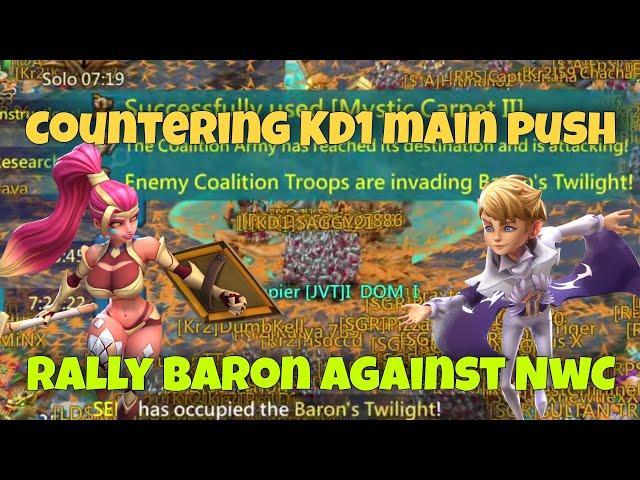 Lords Mobile - Taking down KD1 main push. JVT+XIX+RPS vs emperor family. Part 1
