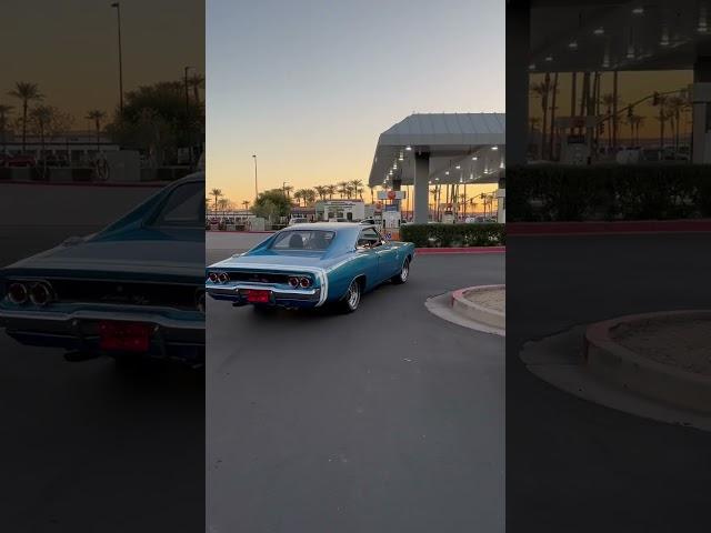 1968 Dodge Charger RT Hemi Leaving Pavilions Rock and Roll Car Show #pavilions #mopar