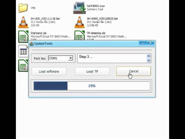 How to load the Sathero SH-200 Satellite finder meter