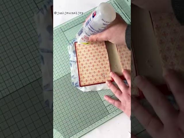Making a coffee dyed fabric JUNK JOURNAL cover from an old book
