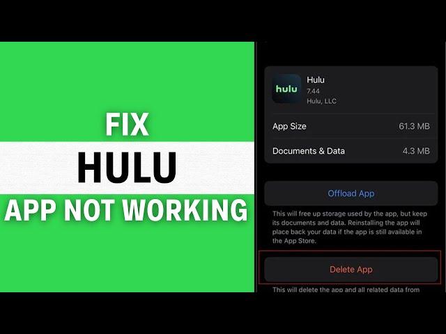 Hulu App Not Working: How to Fix Hulu App Not Working