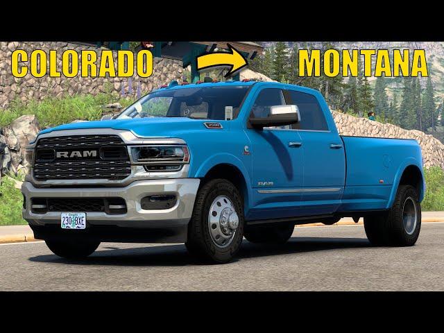 Scenic Journey from Colorado to Montana in Dodge RAM 3500 | American Truck Simulator Gameplay