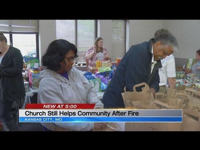 Fire doesn't stop Evangelistic Center Church helping Kansas Citians in need