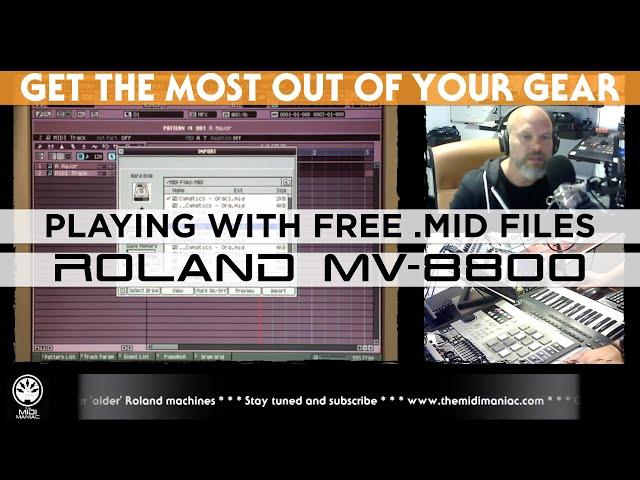 Viewer's Question: Playing with free .MID files on your Roland MV-8800.