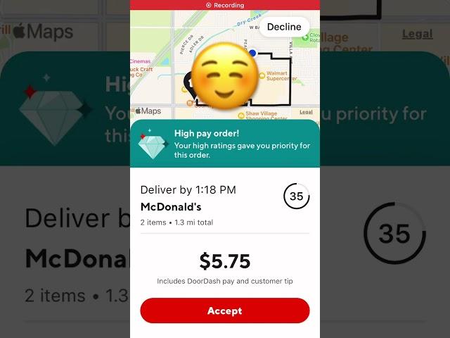 High pay order / Doordash 