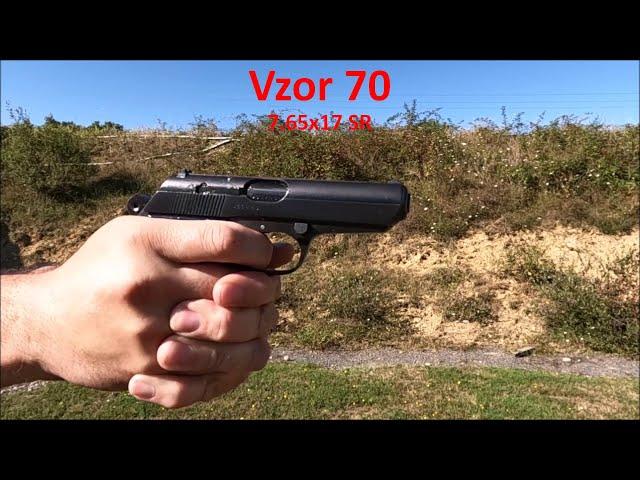 Vzor 70 pistol : at the shooting range with slow motion