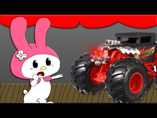 [Jere-Media0214 Skit] Bone Shaker Monster Truck Scares My Melody!  