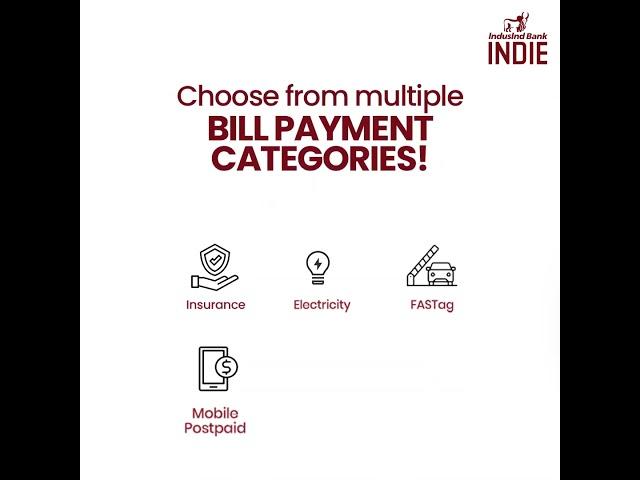 Get up to 500 INDIE Gems monthly for bill payments of ₹500 or more on select categories with INDIE!