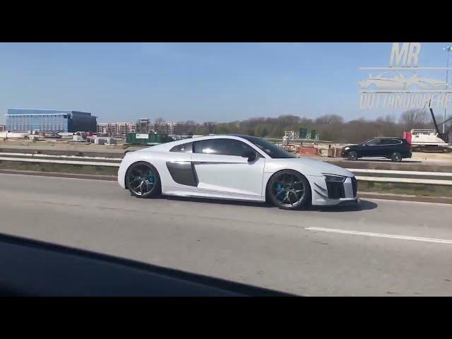 Twin Turbo Audi R8 1000hp Exhaust! Loud Turbo Spool Audi R8 StraightPipe