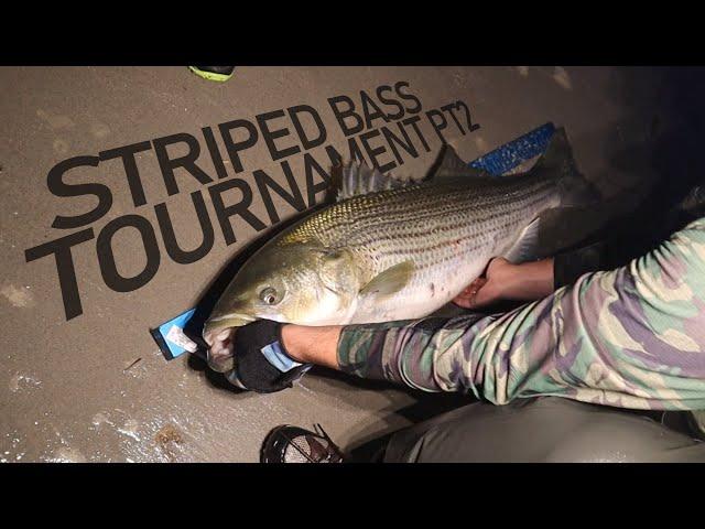 STRIPED BASS TOURNAMENT PT2 Beach Fishing, The Best Day of Striper Fishing I Have Ever Had.