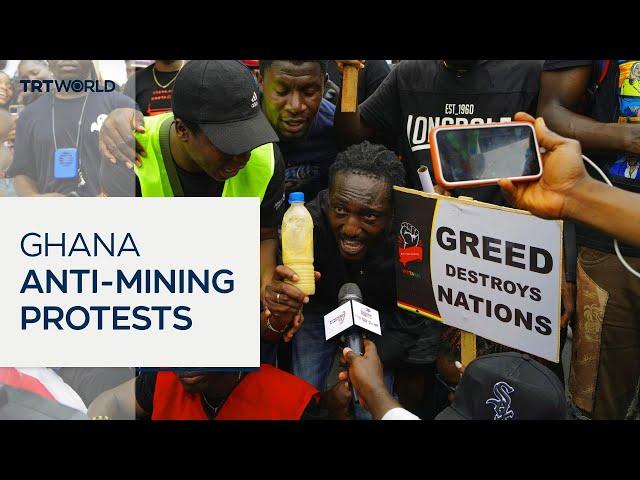 Demonstrators in Ghana demand govt crackdown on illegal mining