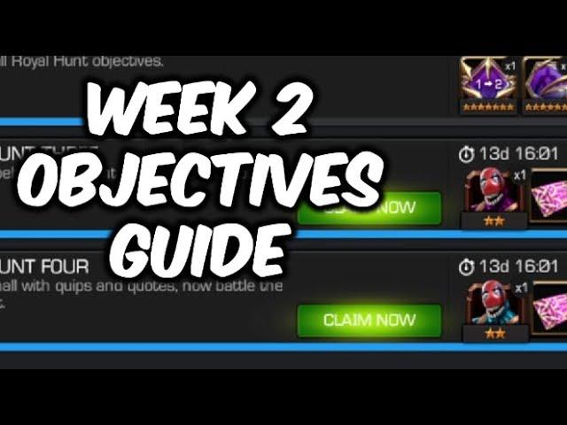 Week 2 Royal Hunt Objectives Guide! Henchpools! Trophy Champs! Banquet Tickets!