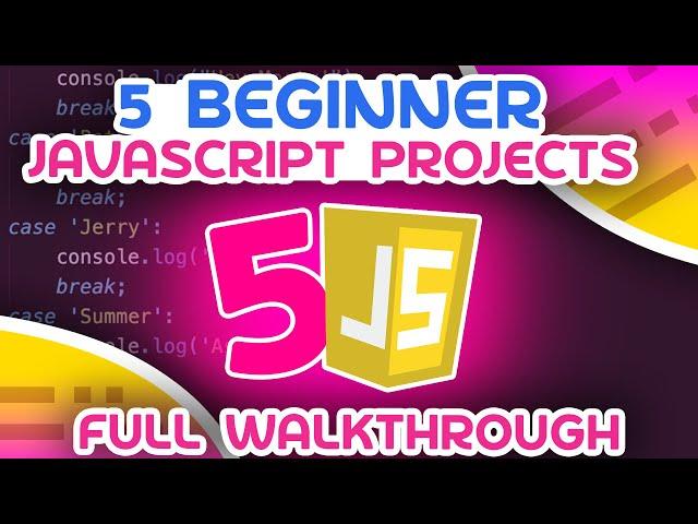 5 Mini JavaScript Projects - For Beginners