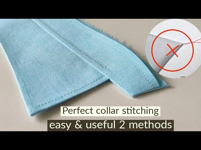 every one tailor 2 useful and simple methods for perfect shirt collar stitching / time save & simple