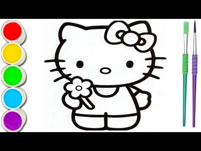 Beautiful Hello Kitty Drawing, Painting & Coloring For Kids and Toddlers_ Child Art#drawing#coloring