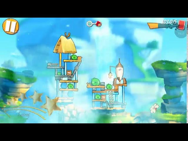 ANGRY BIRDS 2 - Cobalt Plateaus : Feathery Hills - Level 8