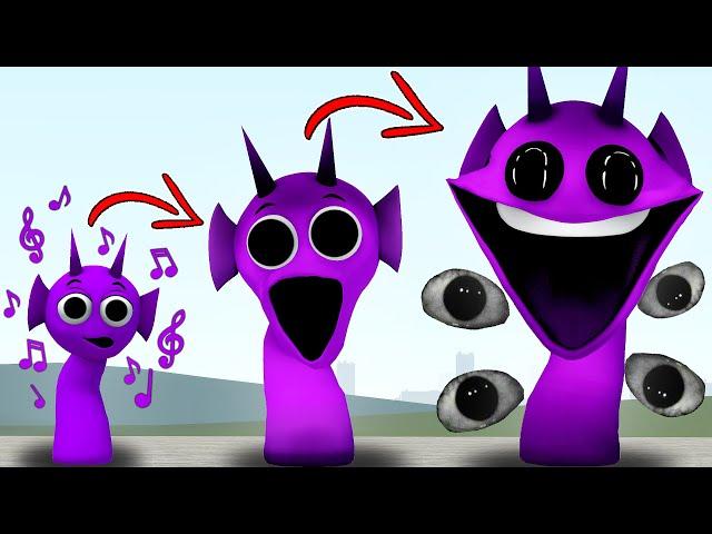 EVOLUTION OF NEW HORROR PURPLE SPRUNKI in Garry's Mod!