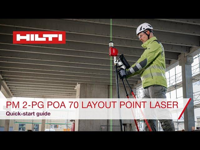 Hilti PM 2-PG POA 70 Layout Point Laser - Quick-start guide