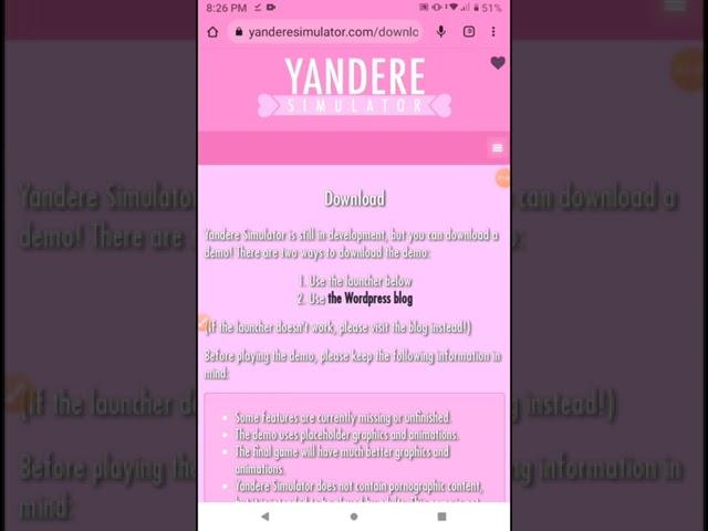 How to download Yandere simulator  (link on description)