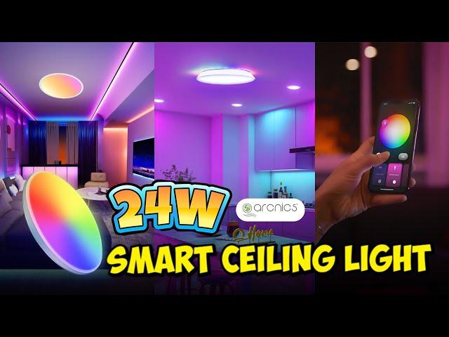 NEW 24W Arcnics Smart WiFi Ceiling Light | Works with Alexa & Google | RGB | Unboxing & Setup