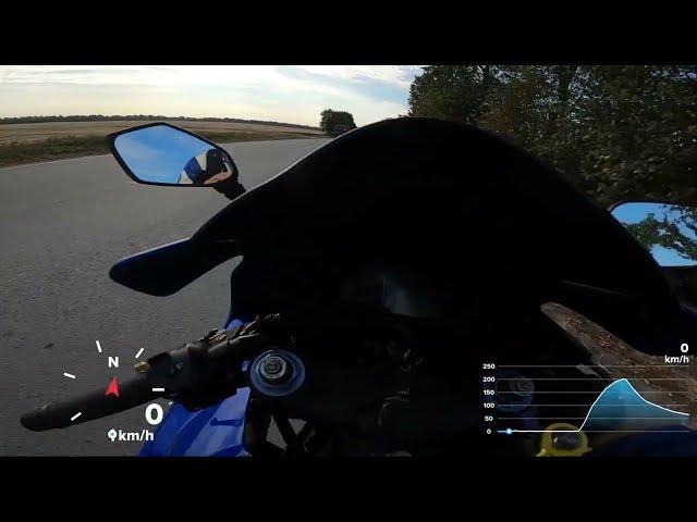 Honda CBR 600 RR  разгон до 200 км/ч