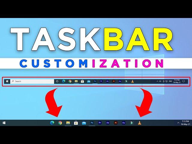 Taskbar Customization | Taskbar New Look in Windows 10 | Taskbar Cool Look in Windows 10