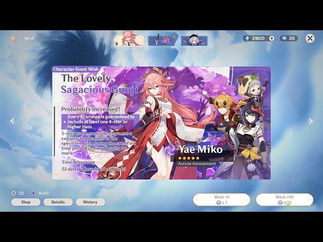 Yae Miko Banner Gacha wish animation | Genshin Impact fanmade