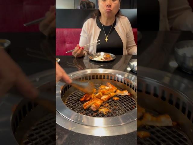 Preparing the tasty chicken @ the Korean Steakhouse - Rego Park, NY