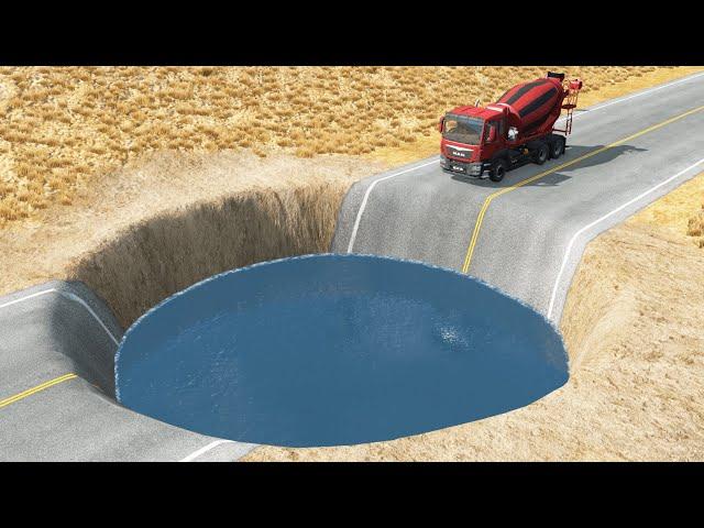 Cars vs Giant Pit #6 – BeamNG.Drive