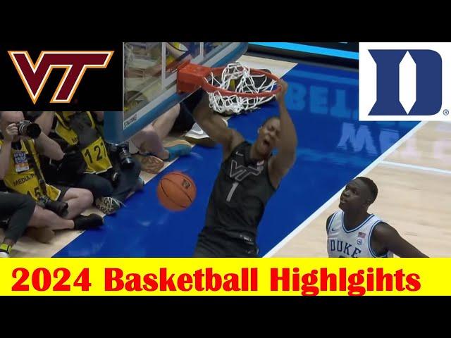 Virginia Tech vs #4 Duke Basketball Game Highlights 12 31 2024