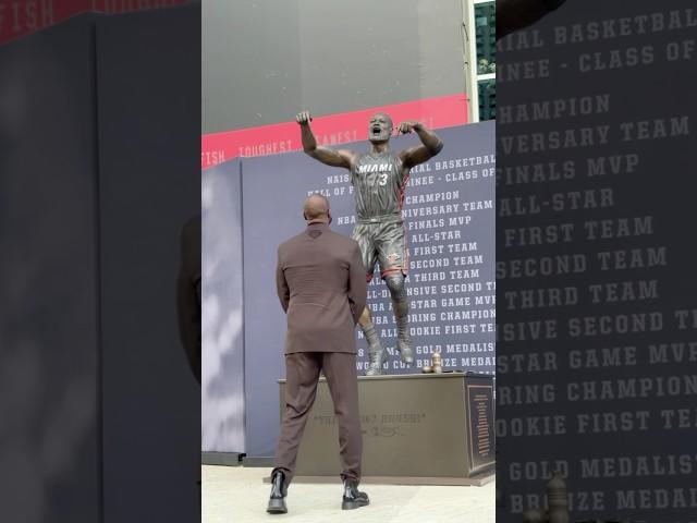 HEAT LEGEND Dwyane Wade's statue unveiling in Miami! |#Shorts