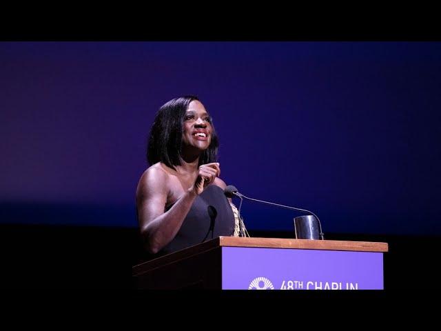 Viola Davis Accepts the Chaplin Award from Steve McQueen at the 48th Chaplin Award Gala